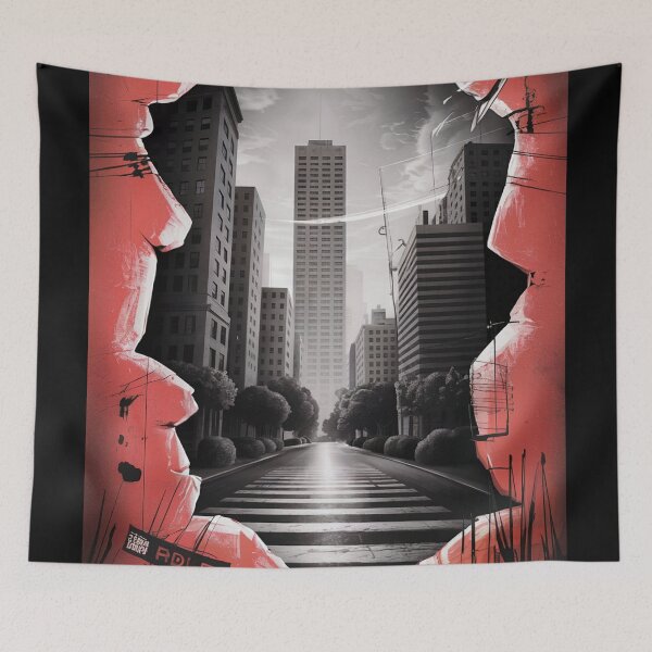 Item preview, Urban Horizon Through Broken Wall designed and sold by ShadowAndSlate.