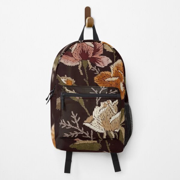 Item preview, Vintage Floral Embroidery on Black designed and sold by PrintMindedUK.