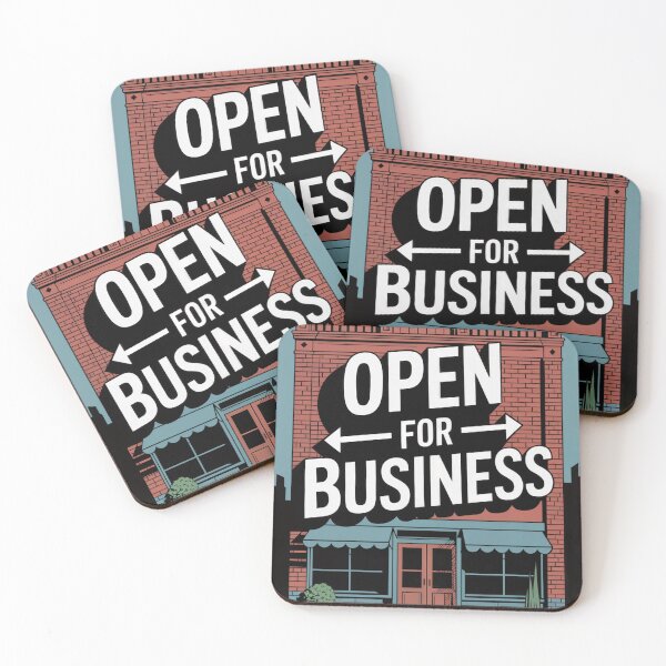 Item preview, Open for Business Storefront Design designed and sold by ShadowAndSlate.