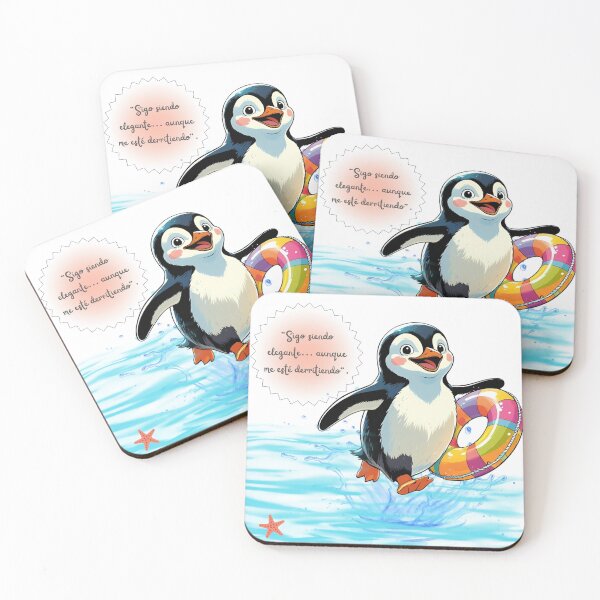 Item preview, Penguin running towards the sea with his float designed and sold by lunadesignsmoon.