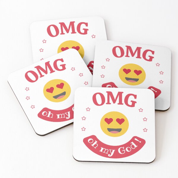Item preview, OMG – Oh My God!  Cute Heart Eyes Emoji Expression designed and sold by ManyVersee.