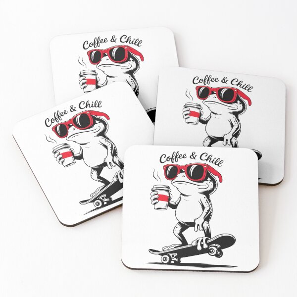 Item preview, Cool Skater Frog Coffee Chill Vibes designed and sold by MonkiFlipp.