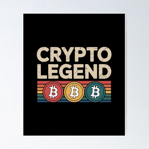 Item preview, Crypto Legend Bitcoin Vintage Retro Sunset Trading Design designed and sold by Serbin.
