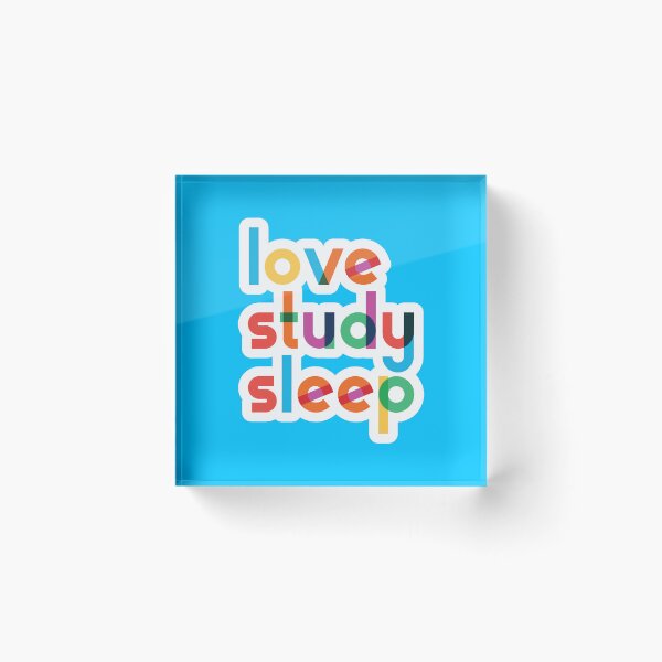 Item preview, Love Study Sleep Funny College Student Design designed and sold by FoxWink Inc.