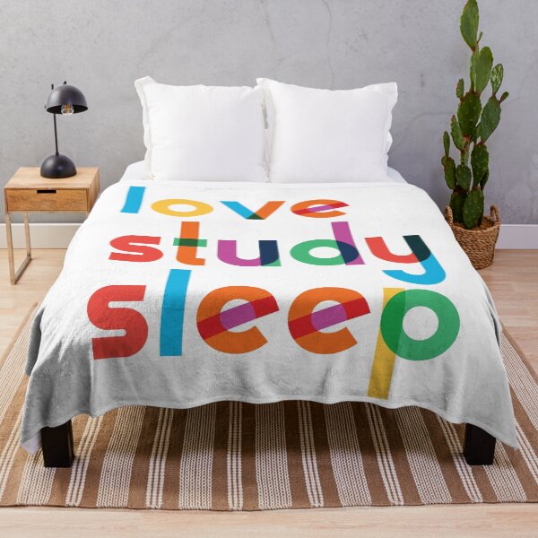 Item preview, Love Study Sleep Funny College Student Design designed and sold by FoxWink Inc.