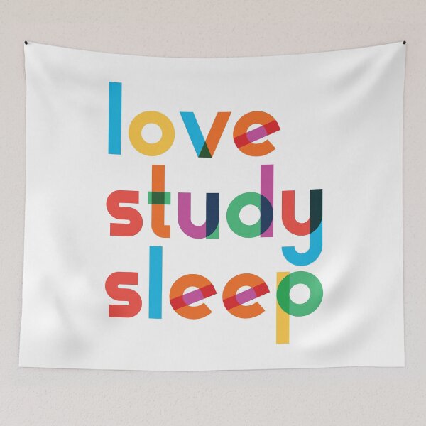 Item preview, Love Study Sleep Funny College Student Design designed and sold by FoxWink Inc.