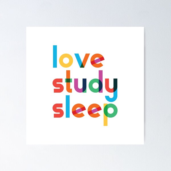 Item preview, Love Study Sleep Funny College Student Design designed and sold by FoxWink Inc.