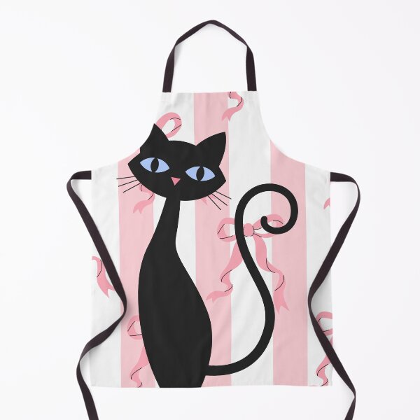 Item preview, Cute Trendy Retro Black Cat Coquette Pink Bows designed and sold by CapturedByeJ.