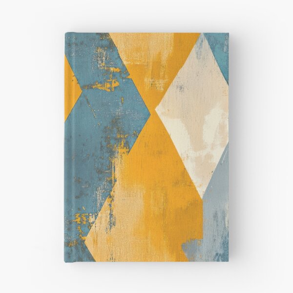 Artikelvorschau, Gold- und blaue Diamanten mit scharfen Linien und rauer Textur bemalt entworfen und verkauft von Monochrome-Dog.