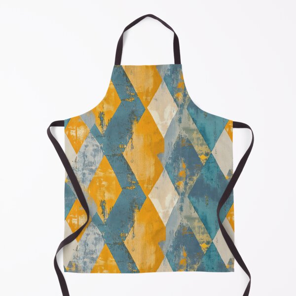 Item preview, Gold and Blue Diamonds Painted with Sharp Lines and Rough Texture designed and sold by Monochrome-Dog.