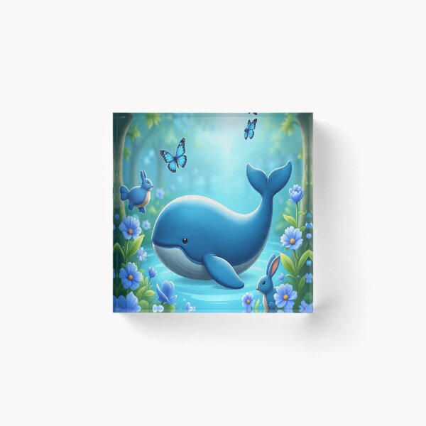 Item preview, Cool Blue Garden Collection with Adorable Whale & Friends designed and sold by Dailywalker22.