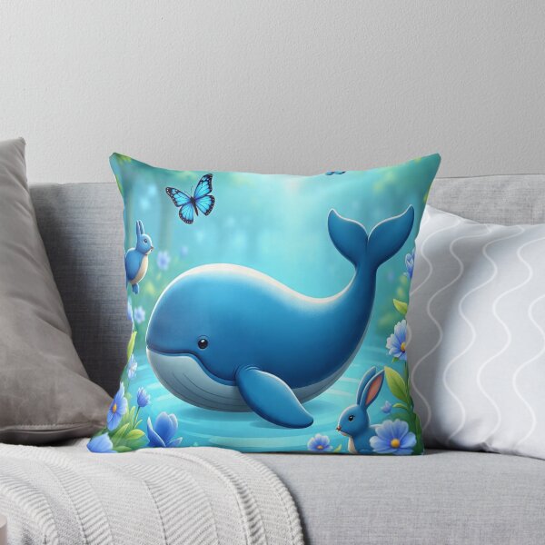 Item preview, Cool Blue Garden Collection with Adorable Whale & Friends designed and sold by Dailywalker22.