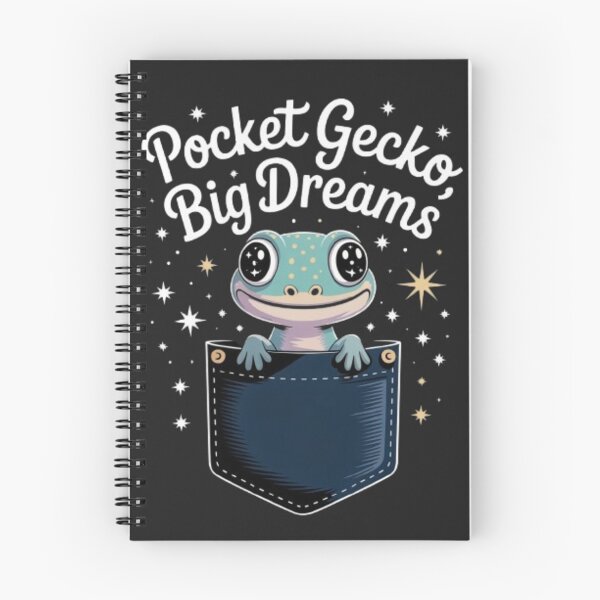 Aperçu de l'œuvre Pocket Gecko, Grands Rêves" créée et vendue par DesignNadine.