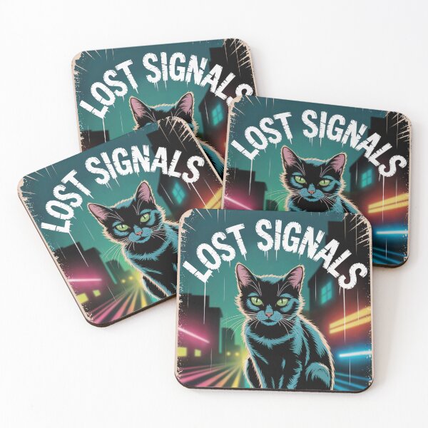 Item preview, Lost Signals Cyberpunk Cat designed and sold by ShadowAndSlate.