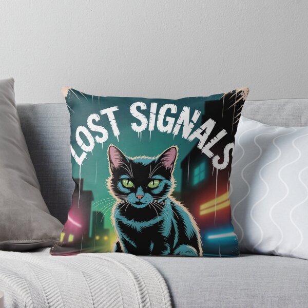 Item preview, Lost Signals Cyberpunk Cat designed and sold by ShadowAndSlate.