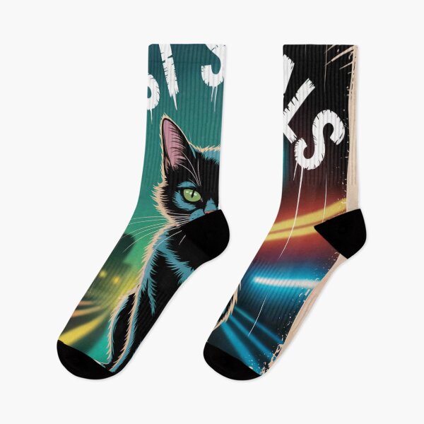 Item preview, Lost Signals Cyberpunk Cat designed and sold by ShadowAndSlate.