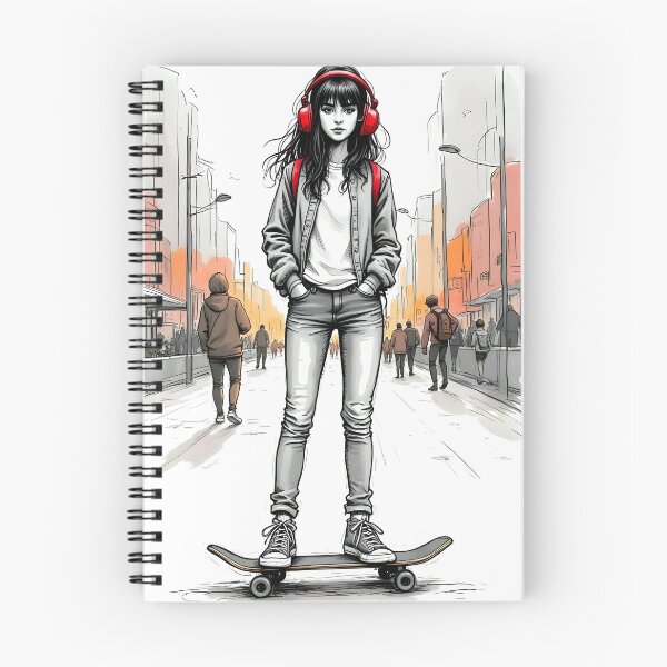 Item preview, Urban Skater Girl Life Illustration designed and sold by ShadowAndSlate.