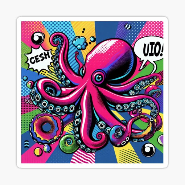 Item preview, Colorful cute octopus  designed and sold by Dogandesighn.