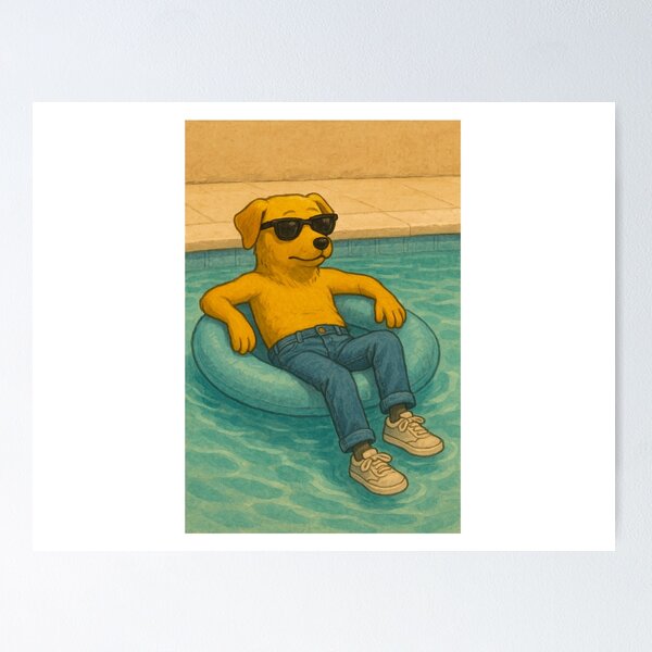 Item preview, Pool dog designed and sold by Lovedesigning25.