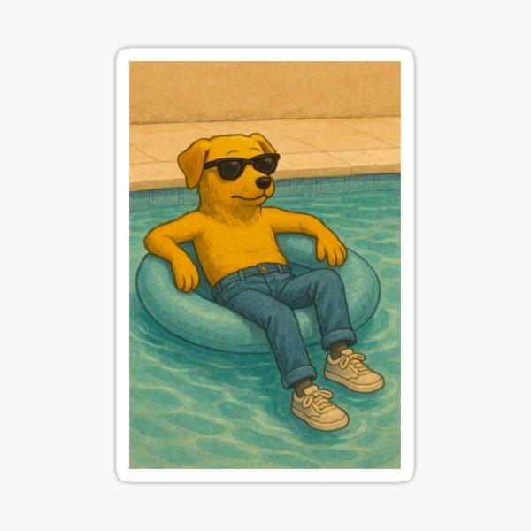 Item preview, Pool dog designed and sold by Lovedesigning25.