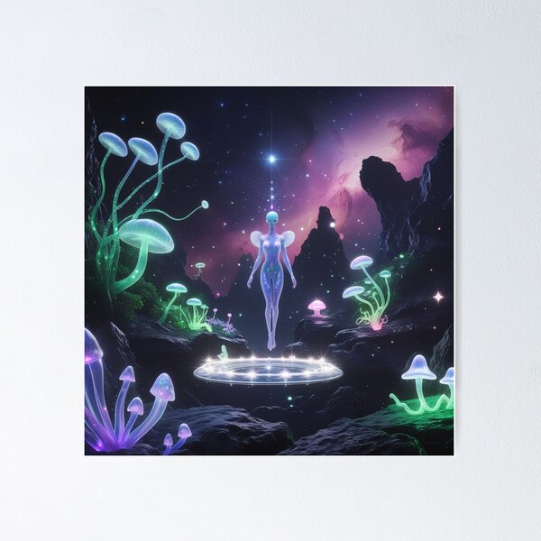Item preview,  Cosmic Bloom : Meditating Alien - Journey through otherworldly dimensions designed and sold by Nature's Palette.