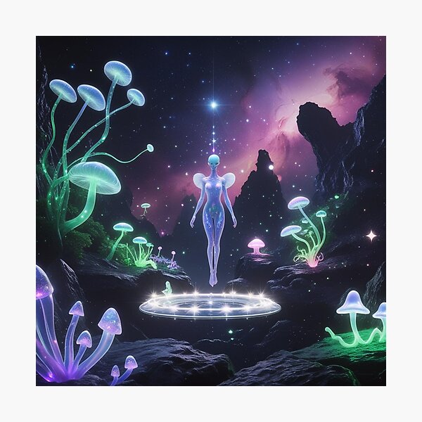 Item preview,  Cosmic Bloom : Meditating Alien - Journey through otherworldly dimensions designed and sold by Nature's Palette.