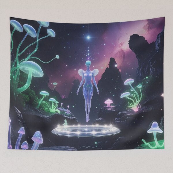Item preview,  Cosmic Bloom : Meditating Alien - Journey through otherworldly dimensions designed and sold by Nature's Palette.