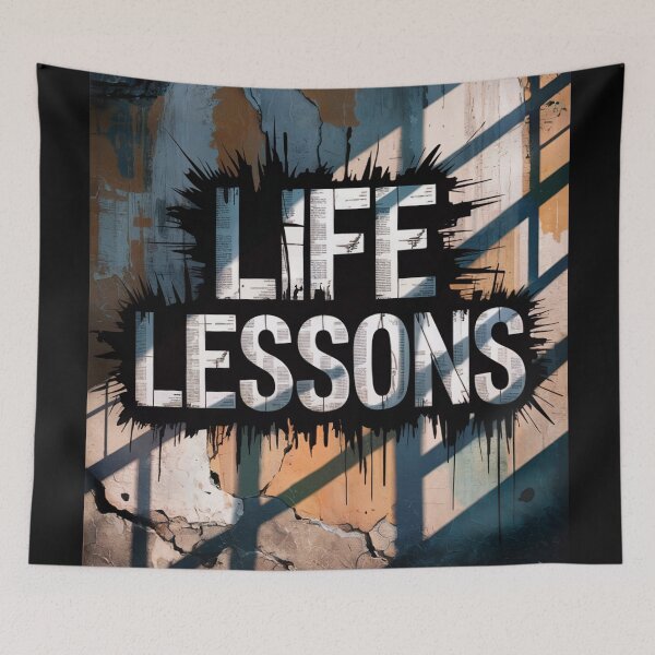 Item preview, Life Lessons Urban Grunge Wall Art designed and sold by ShadowAndSlate.
