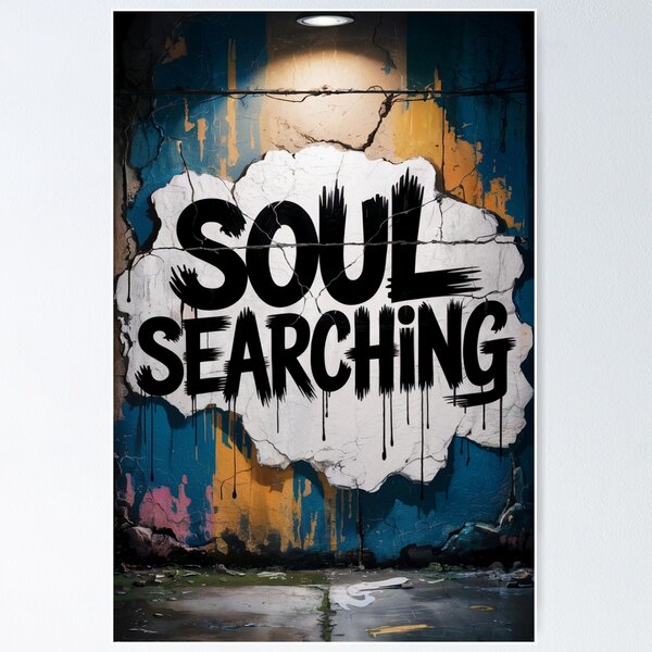 Item preview, Soul Searching Urban Graffiti Art designed and sold by ShadowAndSlate.