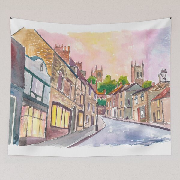 Item preview, Golden Dawn Rising on Lincoln’s Historic Steep Hill designed and sold by artshop77.