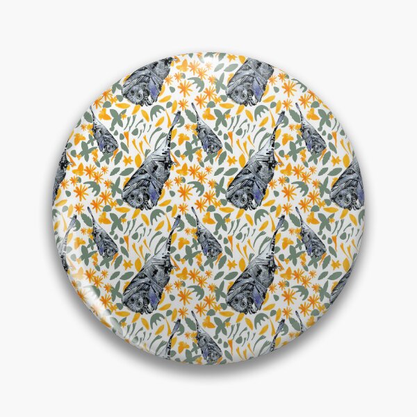 Item preview, Blue Bats with yellow Flora and Fauna designed and sold by Nawafiadesigns.