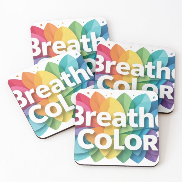 Item preview, Breathe in Color Text with Vibrant Multicolored Floral Design designed and sold by Creative88Art.