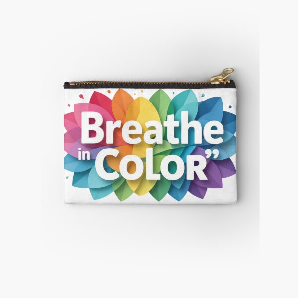 Item preview, Breathe in Color Text with Vibrant Multicolored Floral Design designed and sold by Creative88Art.