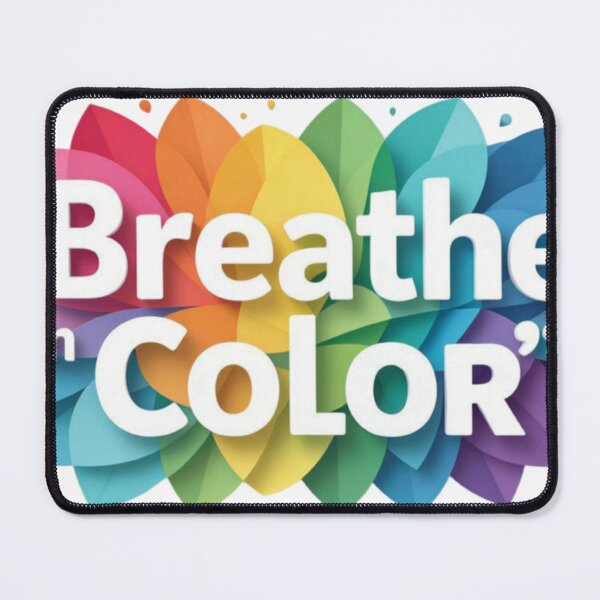 Item preview, Breathe in Color Text with Vibrant Multicolored Floral Design designed and sold by Creative88Art.