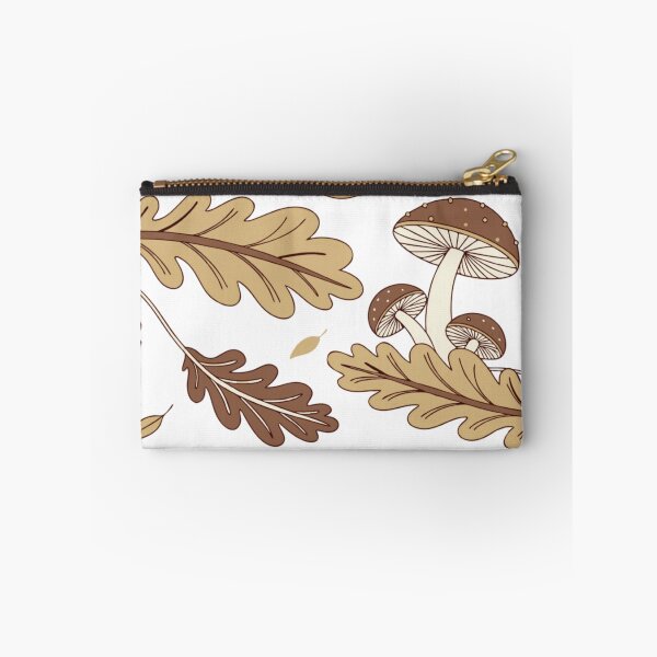 Item preview, Isolated Autumn Design with Oak Leaves and Mushrooms on Black designed and sold by Creative88Art.