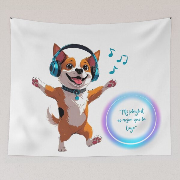 Item preview, Dancing Dog "My playlist is better than yours" designed and sold by lunadesignsmoon.
