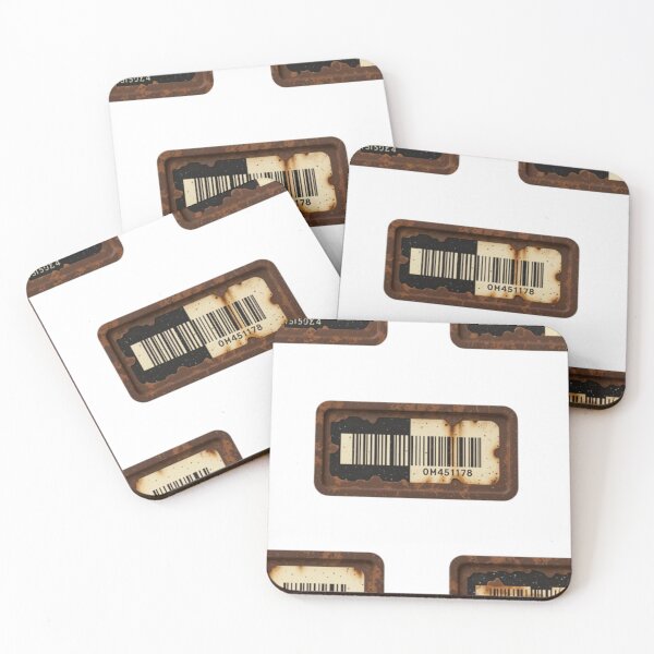 Item preview, Rusted Metal Frames with Barcodes on Aged Speckled Backgrounds designed and sold by Creative88Art.