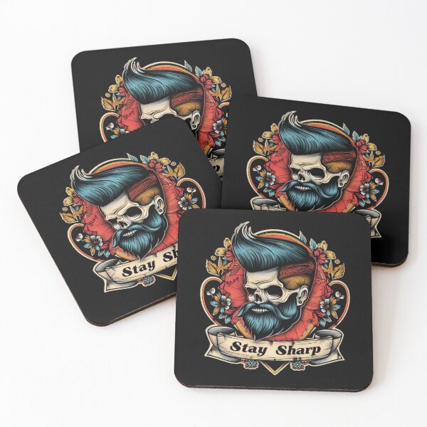 Item preview, Stay Sharp Barber Skull Art Funny Gifts For Barbers designed and sold by GlessedUp.