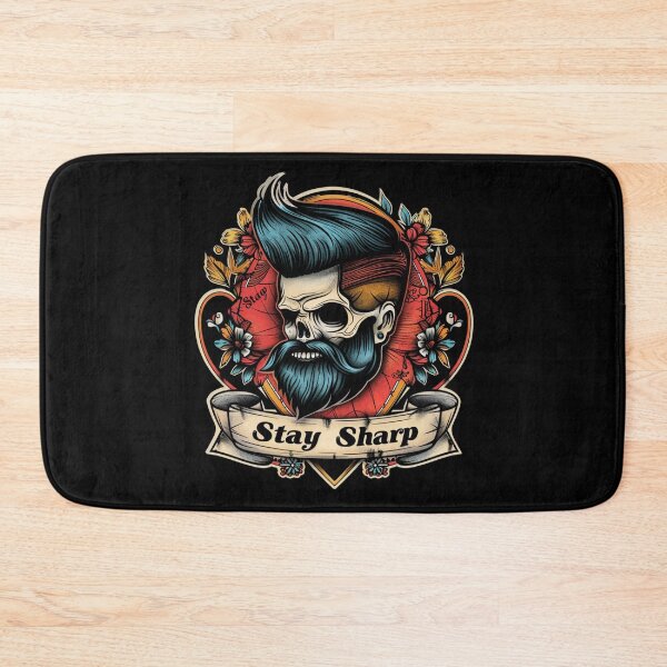 Item preview, Stay Sharp Barber Skull Art Funny Gifts For Barbers designed and sold by GlessedUp.