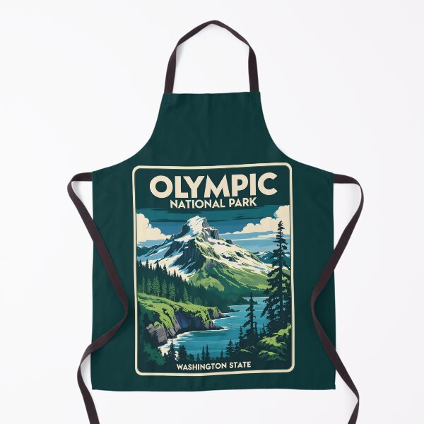 Item preview, A Vintage Illustration of Olympic National Park - Washington designed and sold by GoodOldVintage.