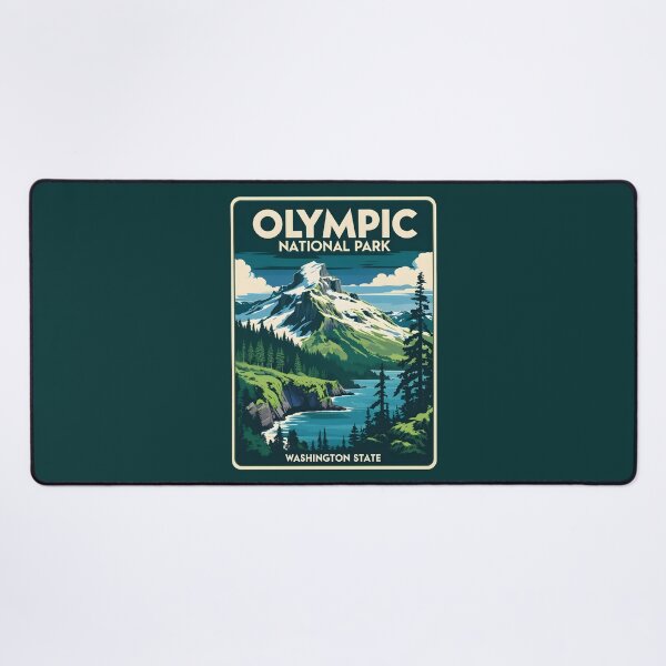 Item preview, A Vintage Illustration of Olympic National Park - Washington designed and sold by GoodOldVintage.