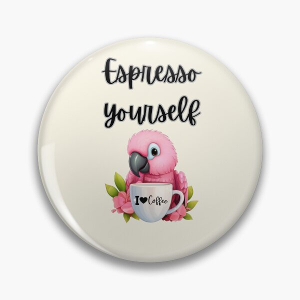 Item preview, Cute  Cartoon parrot with coffee designed and sold by Coolparrotgirl.