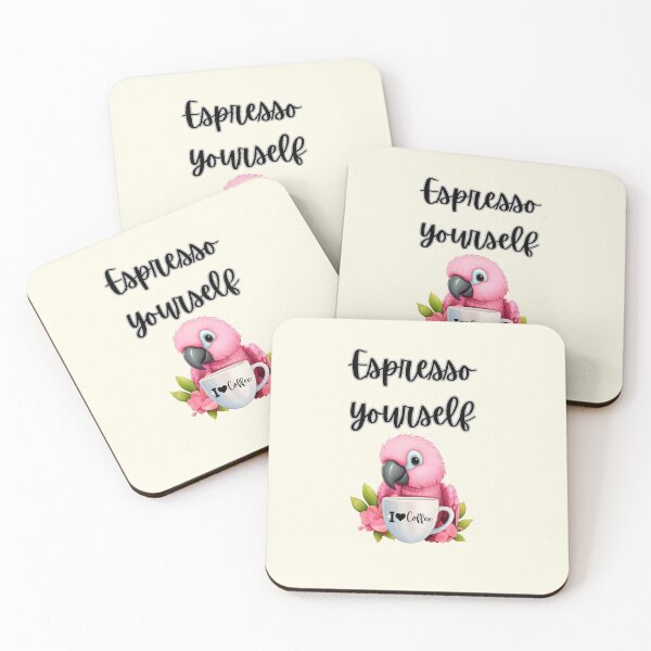 Item preview, Cute  Cartoon parrot with coffee designed and sold by Coolparrotgirl.