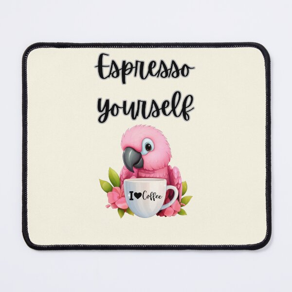 Item preview, Cute Cartoon parrot with coffee designed and sold by Coolparrotgirl.