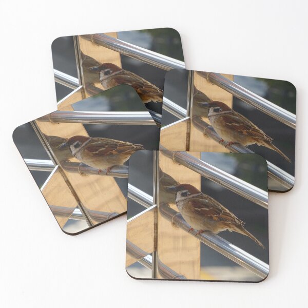Item preview, A male sparrow on a handrail designed and sold by Whimsyiskey.