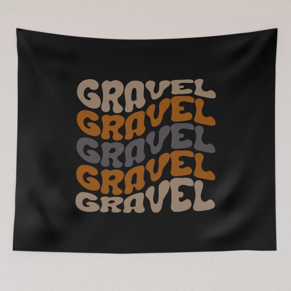 Item preview, Gravel Cycling Brown Wavy Retro Gravel Bike Cyclist designed and sold by StrideSuccess.