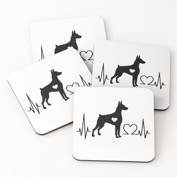 Item preview, Doberman EKG Line Minimalist Silhouette – Dog Lover Design designed and sold by GoodyPaws.