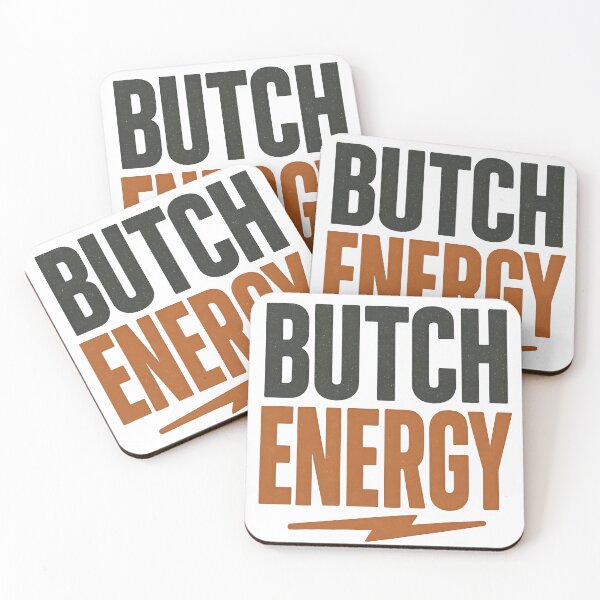 Item preview, Butch Energy Bold Typography Pride Shirt designed and sold by Uglyandcute.