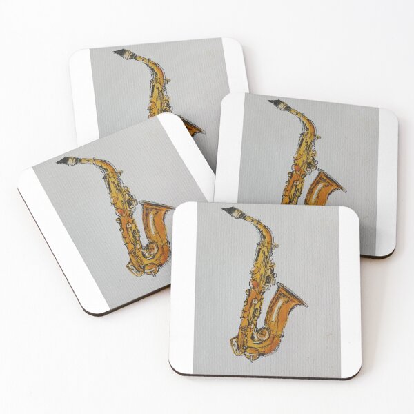 Item preview, Saxophone Original watercolour painting designed and sold by Dottydraws.