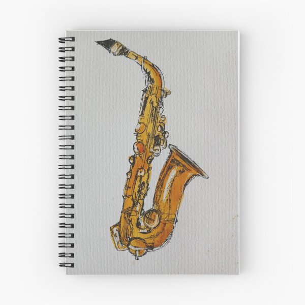 Item preview, Saxophone Original watercolour painting designed and sold by Dottydraws.